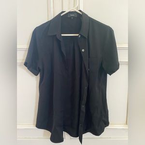Theory silk button down Sz Sm New